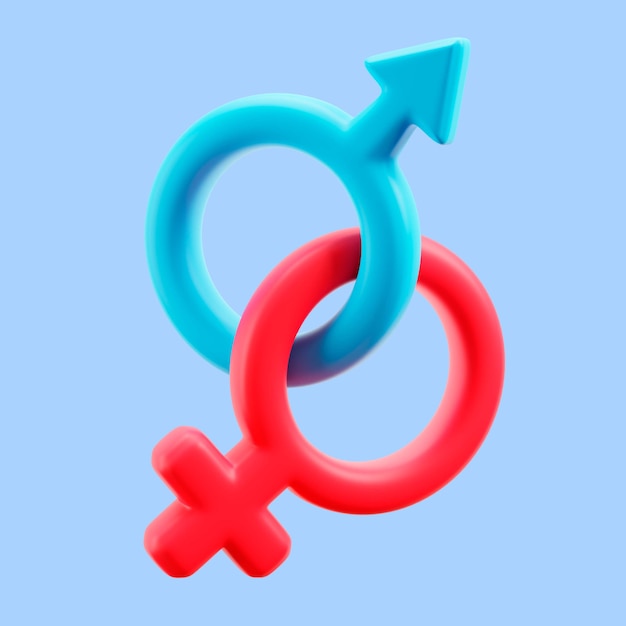 Gratis PSD 3d-rendering av pride-symbol