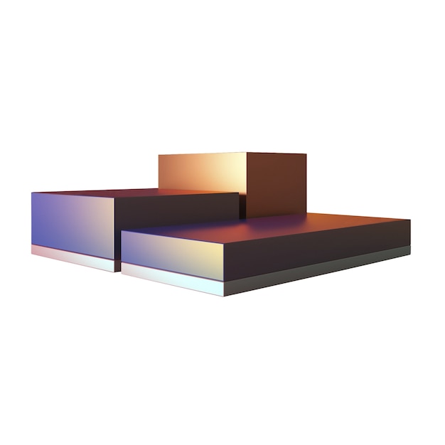 Gratis PSD 3d-rendering podium isolert