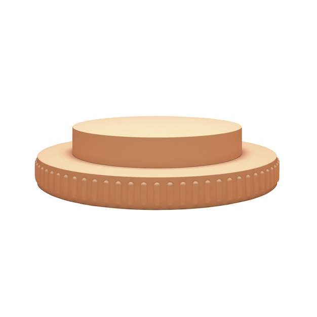 Gratis PSD 3d-rendering podium isolert