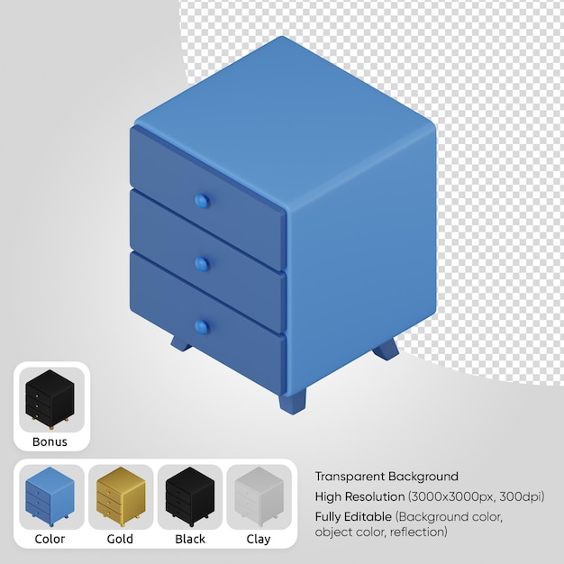 Gratis PSD 3d-skap