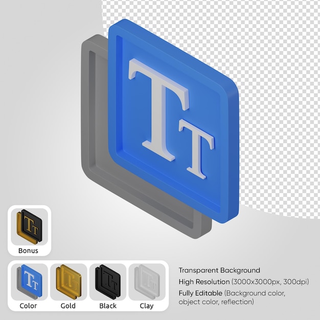 Gratis PSD 3d-tekstikon