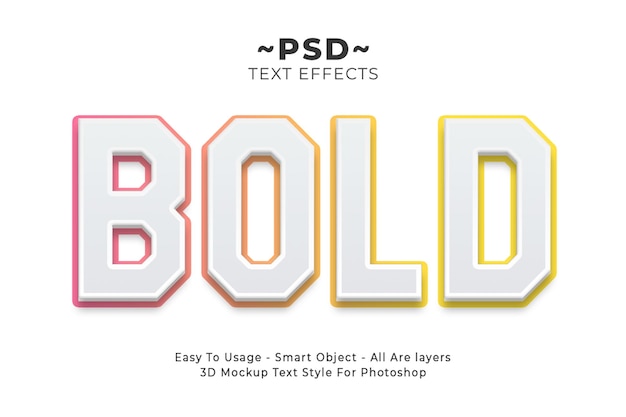 Gratis PSD 3d-tekststileffekt