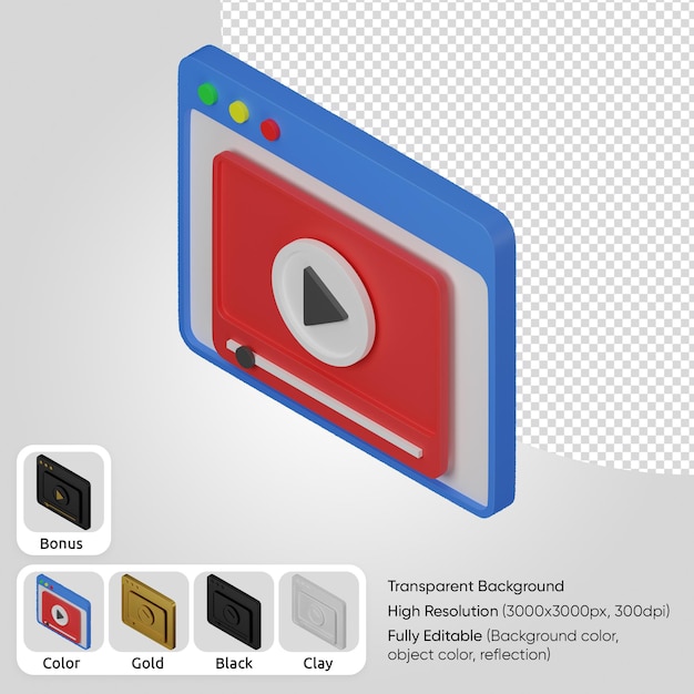 Gratis PSD 3d-videospiller