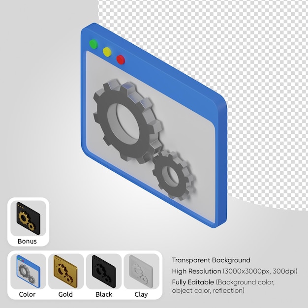 Gratis PSD 3d web layout gir