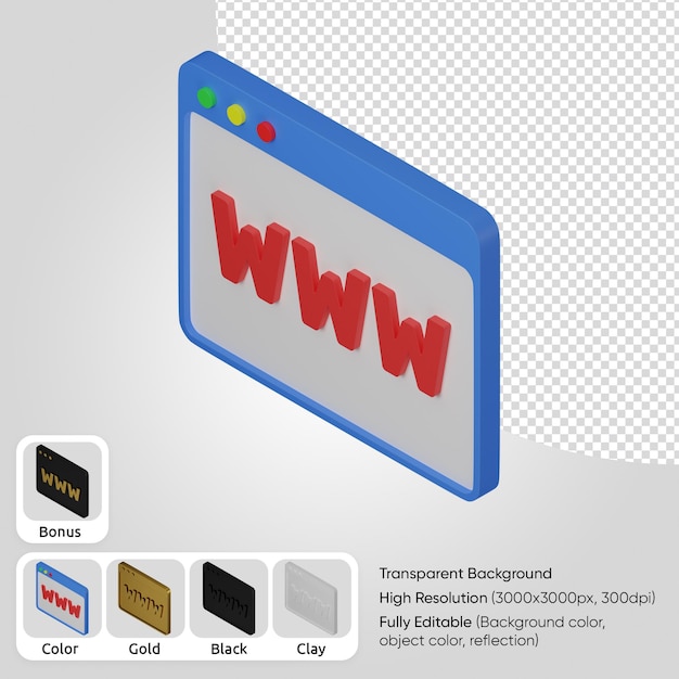 Gratis PSD 3d web www