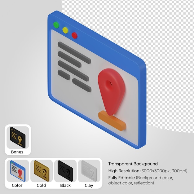 Gratis PSD 3d webbplats