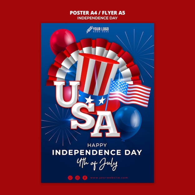 Gratis PSD 4 juli-affischmall