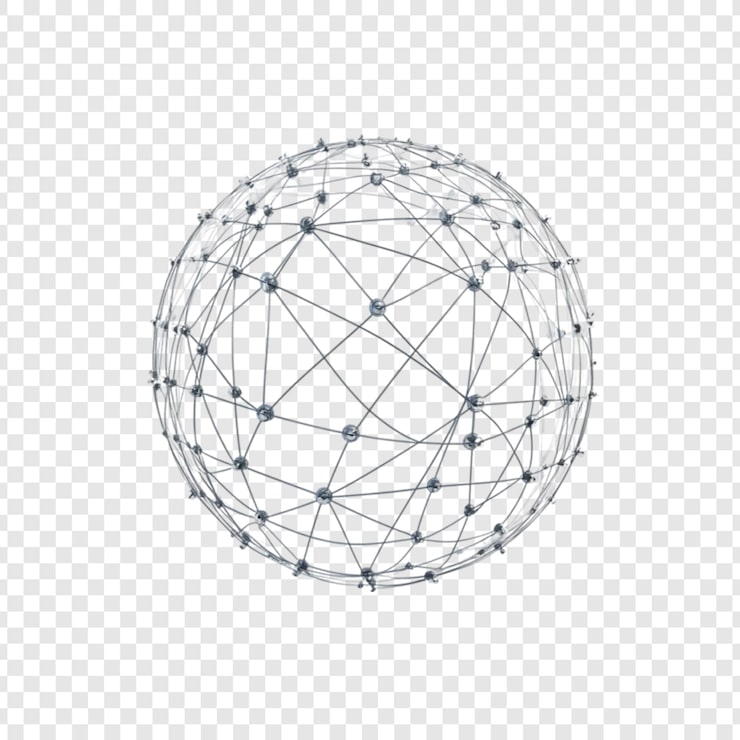 Gratis PSD abstrakt 3d sfære netværk global forbindelse visualisering