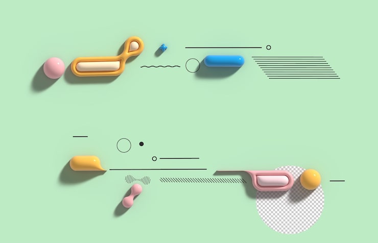 Gratis PSD abstrakt baggrund digital 3d-illustration plakatdesign
