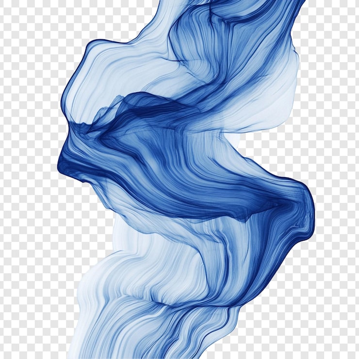 Gratis PSD abstrakt blå virvlende design et fredfylt digitalt kunstverk