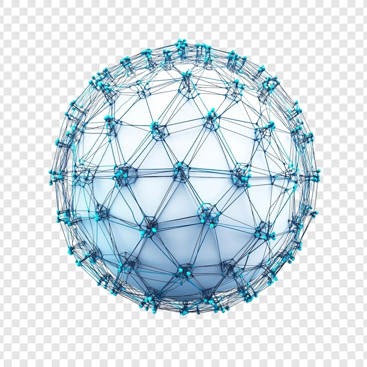 Gratis PSD abstrakt geometrisk sfære netværksforbindelse visualisering