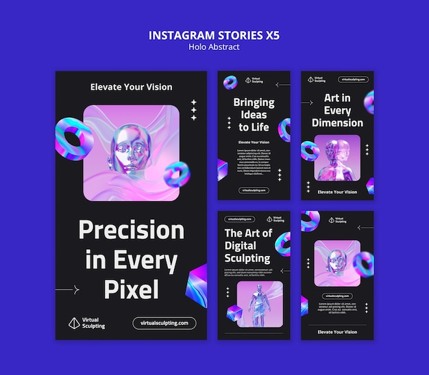 Gratis PSD abstrakt holo-skabelondesign