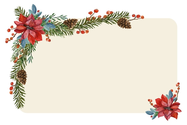Gratis PSD akvarel juleelement isoleret