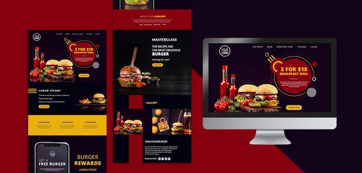 Gratis PSD amerikansk mad design kontor