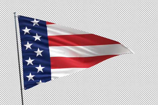 Gratis PSD amerikanske flagg på transparent