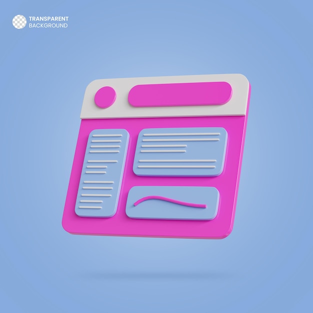 Gratis PSD analytics ui app interface isoleret 3d ikon