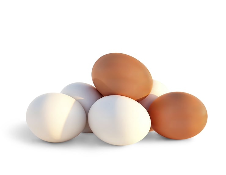 Gratis PSD arrangement av rå egg