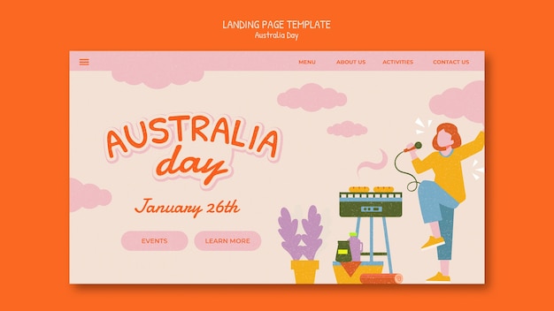 Gratis PSD australia-dag mal design