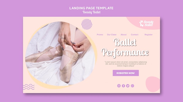 Gratis PSD balletdag banner skabelon