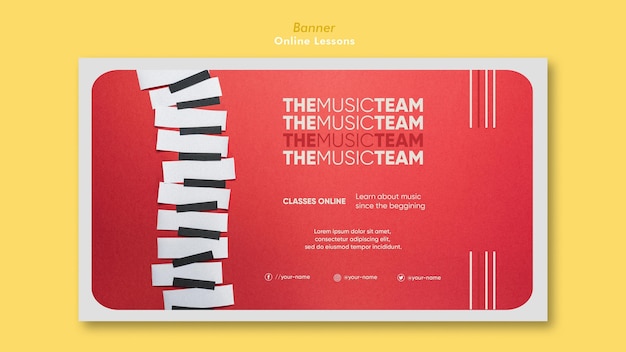 Gratis PSD banner for online lektioner