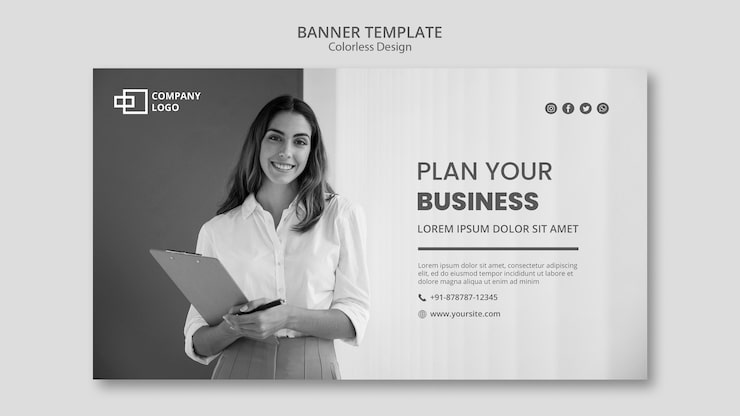 Gratis PSD banner-mal for bedrifter