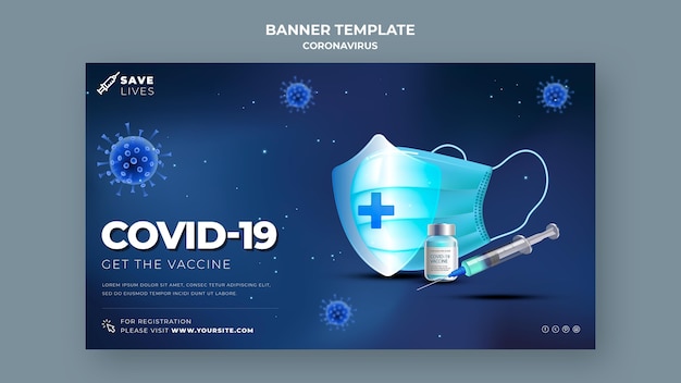 Gratis PSD banner-mal for covid 19