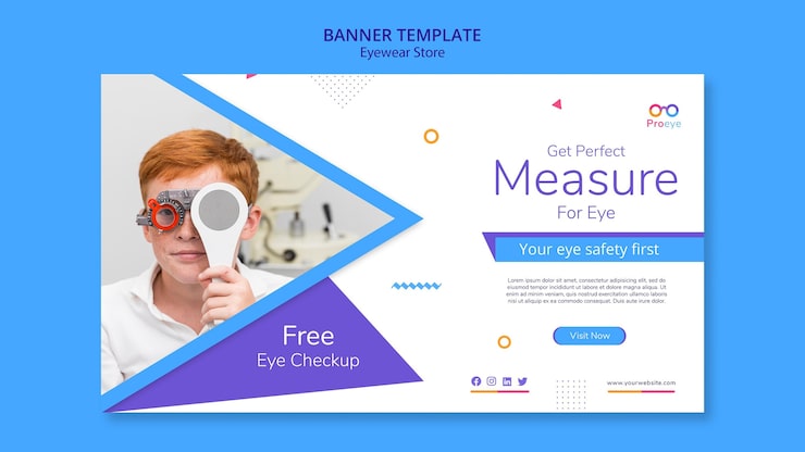 Gratis PSD banner skabelon til brillebutik
