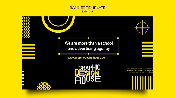 Gratis PSD banner skabelon til grafisk design tjenester