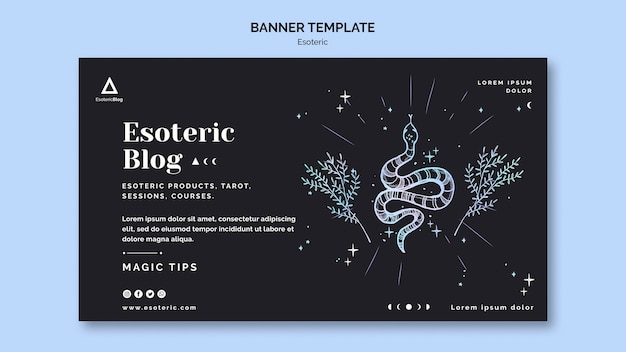 Gratis PSD bannermal for esoterisk blogg