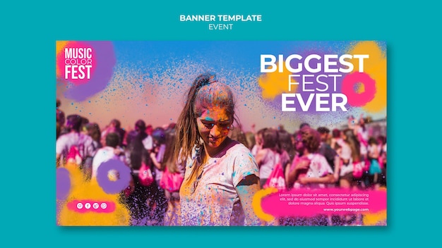 Gratis PSD bannermal for musikkfestival