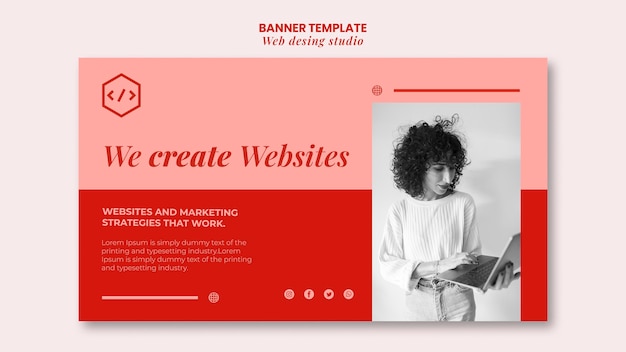 Gratis PSD bannermal for webstudio design
