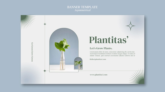 Gratis PSD bannermal med asymmetrisk konsept