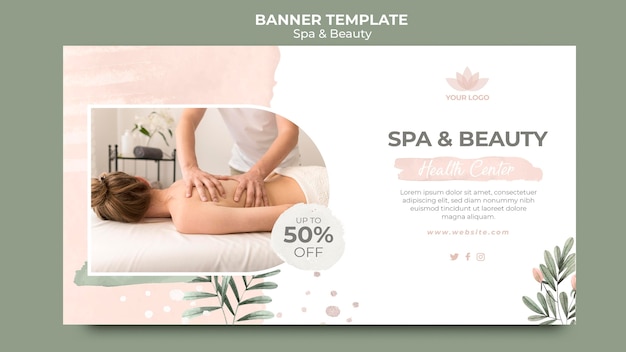 Gratis PSD bannermall för spaterapi