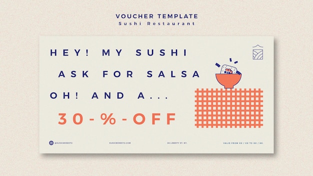 Gratis PSD bannerskabelon med sushirestaurant