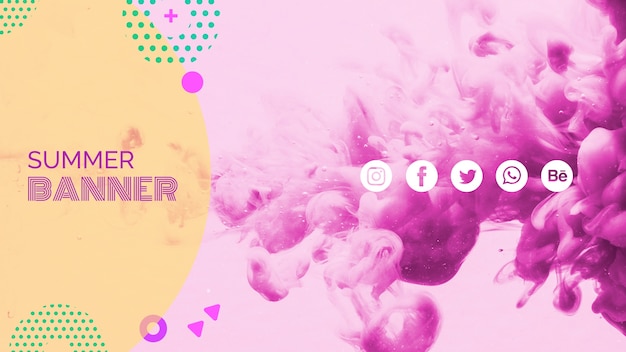 Gratis PSD bannerskabelon til sommerfestival