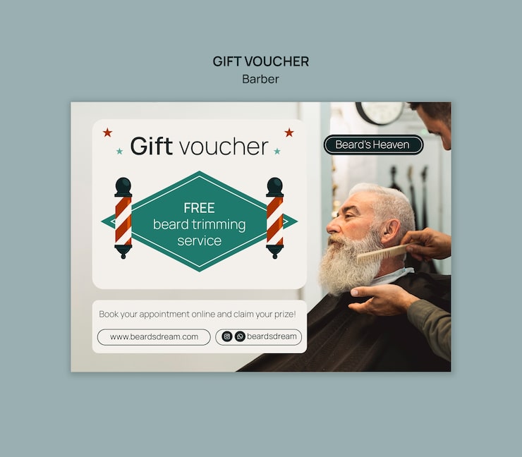 Gratis PSD barber skabelondesign