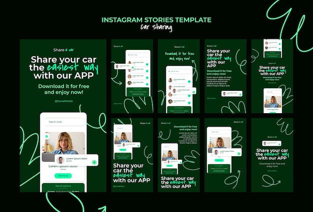 Gratis PSD bildelningstjänst instagram stories