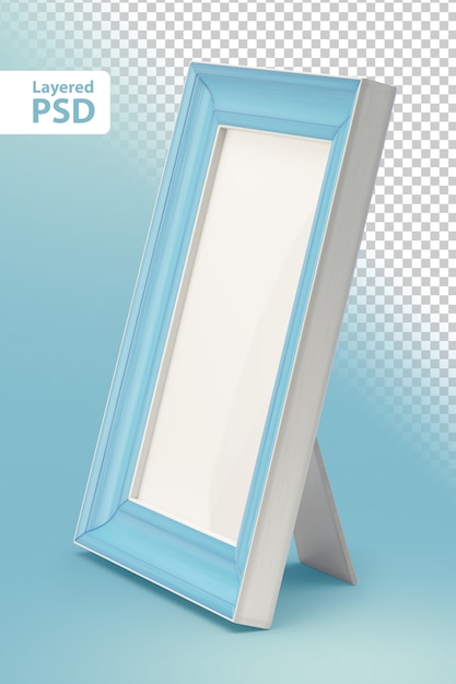 Gratis PSD blå billedramme