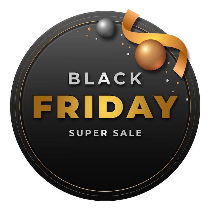 Gratis PSD black friday-kampagnedesign isoleret