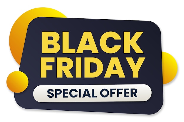 Gratis PSD black friday-mærke isoleret
