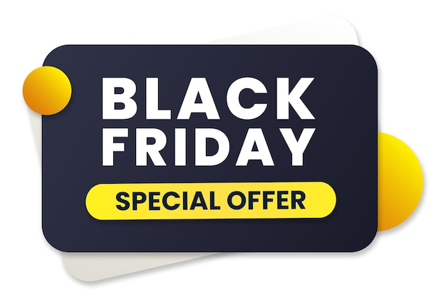 Gratis PSD black friday-mærke isoleret