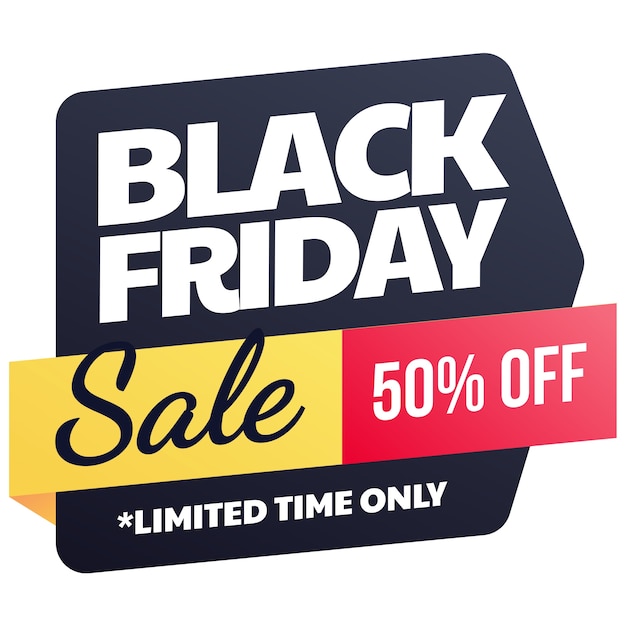 Gratis PSD black friday-mærkedesign