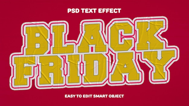 Gratis PSD black friday-rea 3d-texteffekt psd-mall