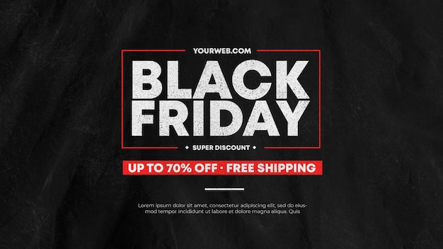Gratis PSD black friday-rea med texturbakgrund