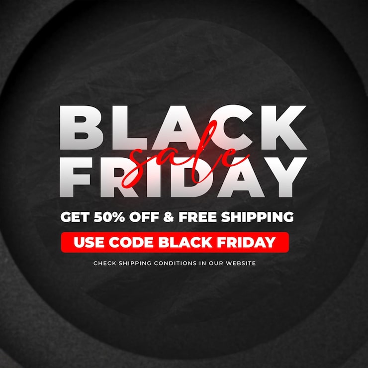 Gratis PSD black friday udsalg opslag til sociale medier