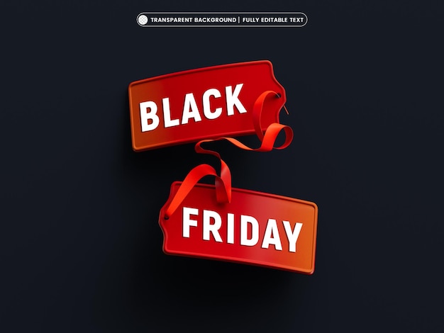 Gratis PSD black friday udsalgsbanner med redigerbar tekst