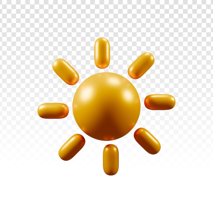 Gratis PSD blank 3d sol ikon