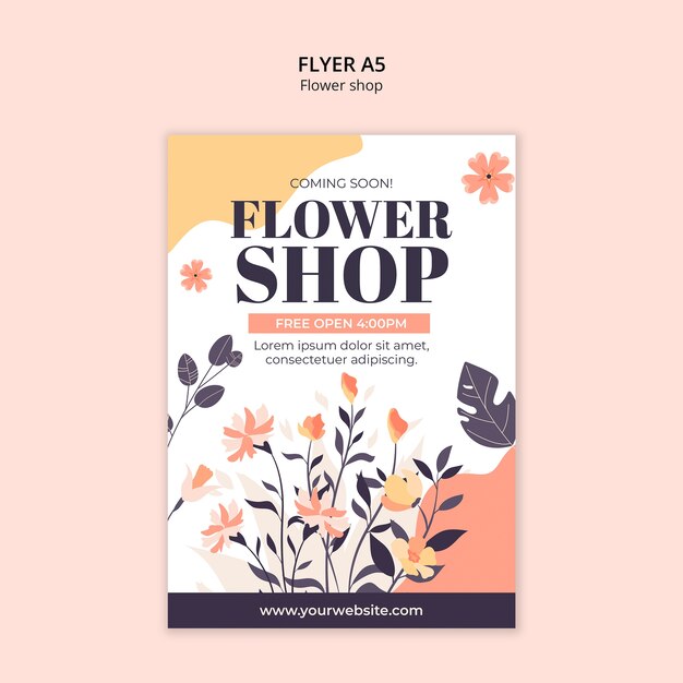 Gratis PSD blomstermaldesign