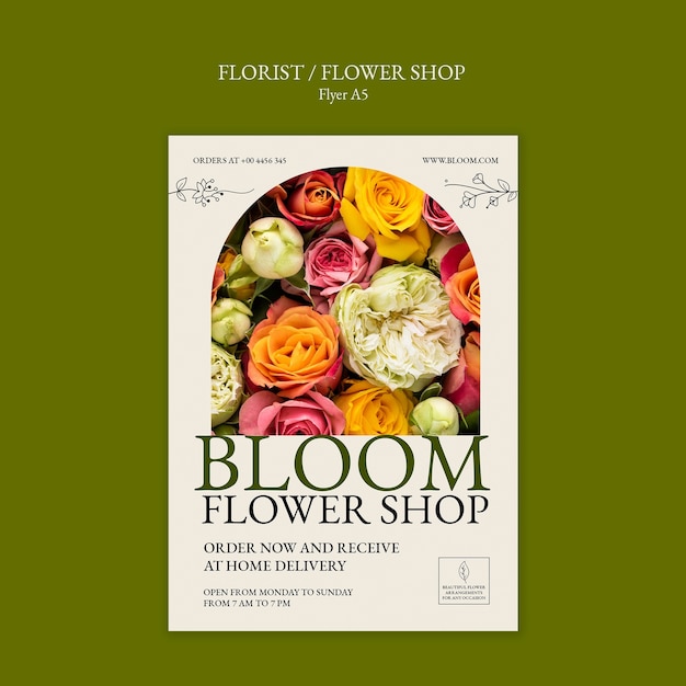 Gratis PSD blomstermaldesign