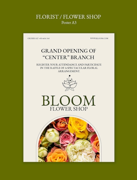 Gratis PSD blomstermaldesign